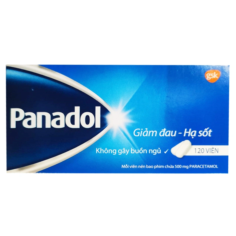 Panadol 500mg giúp giảm đau nhẹ, hạ sốt (10 vỉ x 12 viên) - 
